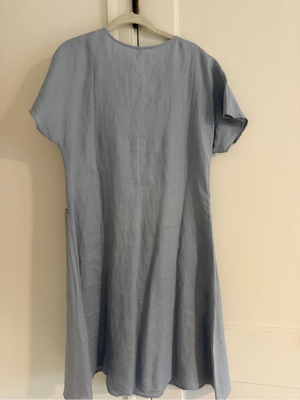 Soft Light Blue Linen Top - Picture 5 of 5